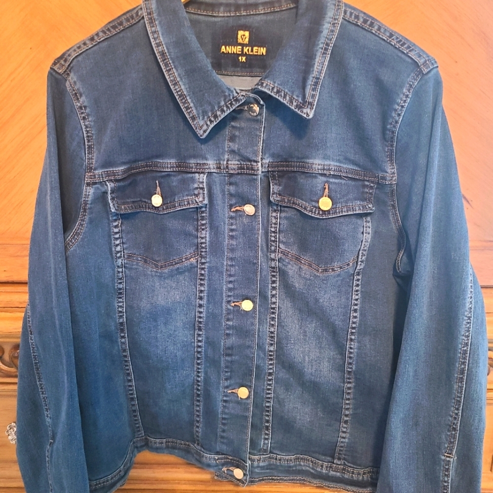 Women's Anne Klein Jean Jacket 1X